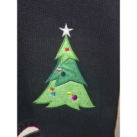 The Quaker Factory Women's Size 2X Christmas Dog Embroidered Christmas Sweater - Picture 8 of 8